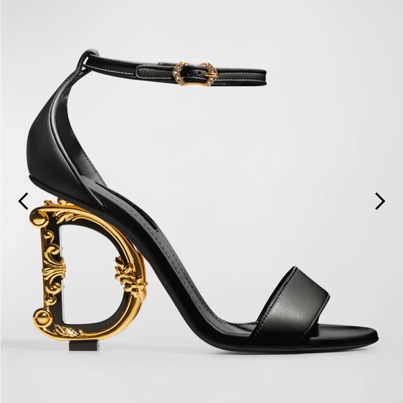 Dolce & Gabbanna 105mm leather barroco heal sandal - Picture 7 of 15